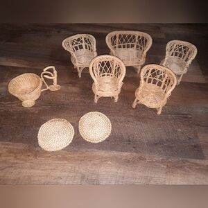 Vintage Boho Wicker Lot